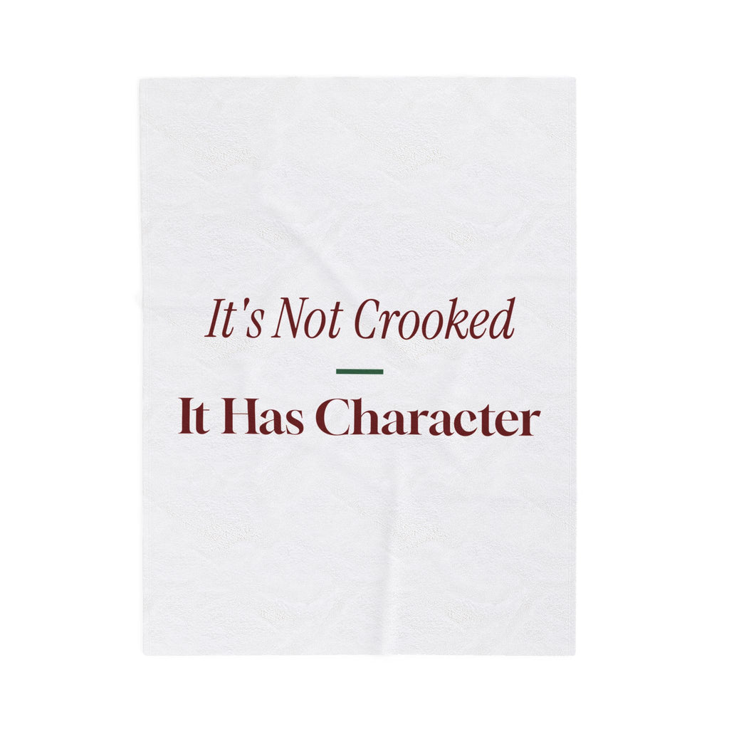 Funny Christmas Tree Dad Throw Blanket It's Not Crooked It Has Character