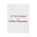 Funny Christmas Tree Dad Throw Blanket It's Not Crooked It Has Character