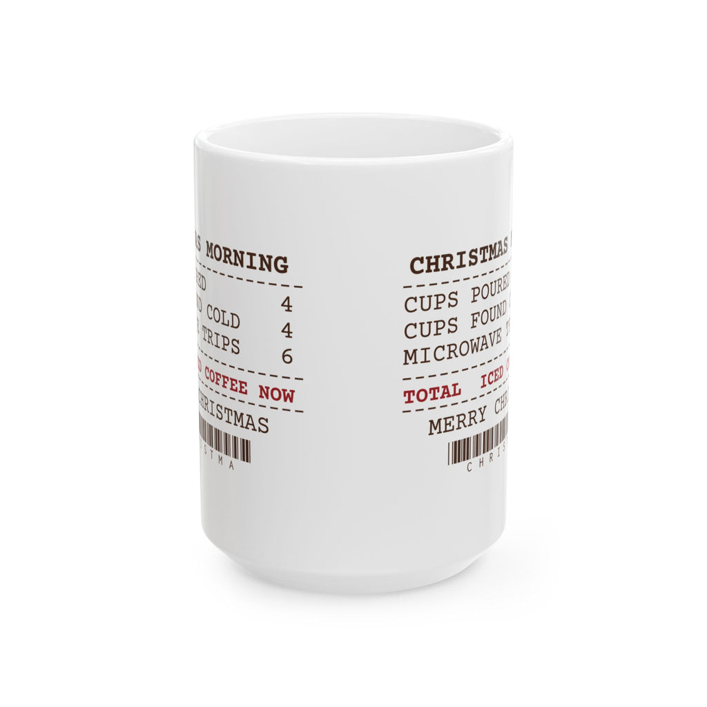 Funny Christmas Morning Coffee Mug Cups Found Cold 4 Receipt