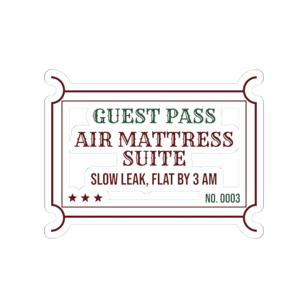 Funny Christmas In Laws Sticker Air Mattress Suite Guest Pass