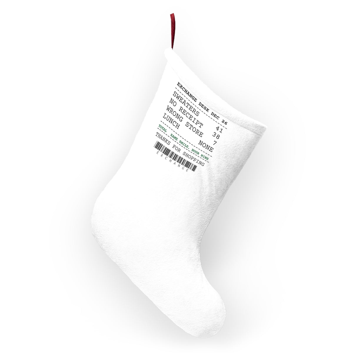 Funny Christmas Retail Christmas Stocking No Receipt 38 Wrong Store 7