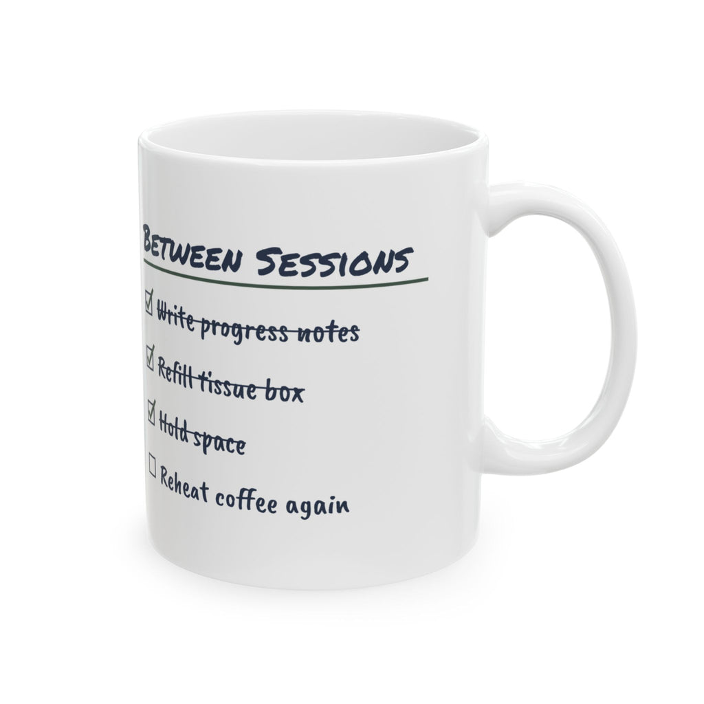 Therapist Mug Between Sessions Checklist Refill Tissue Box Funny