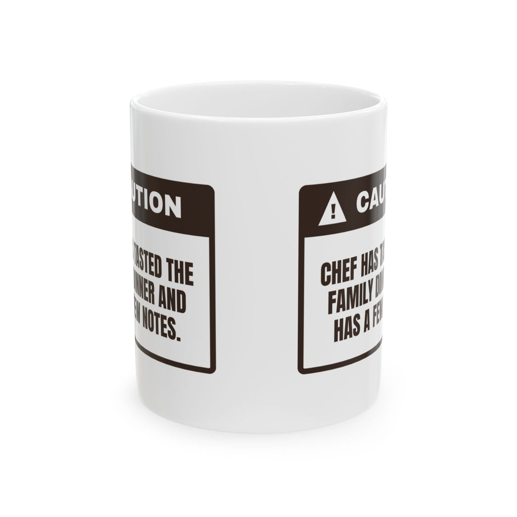 Funny Chef Coffee Mug Chef Tasted Dinner Has A Few Notes