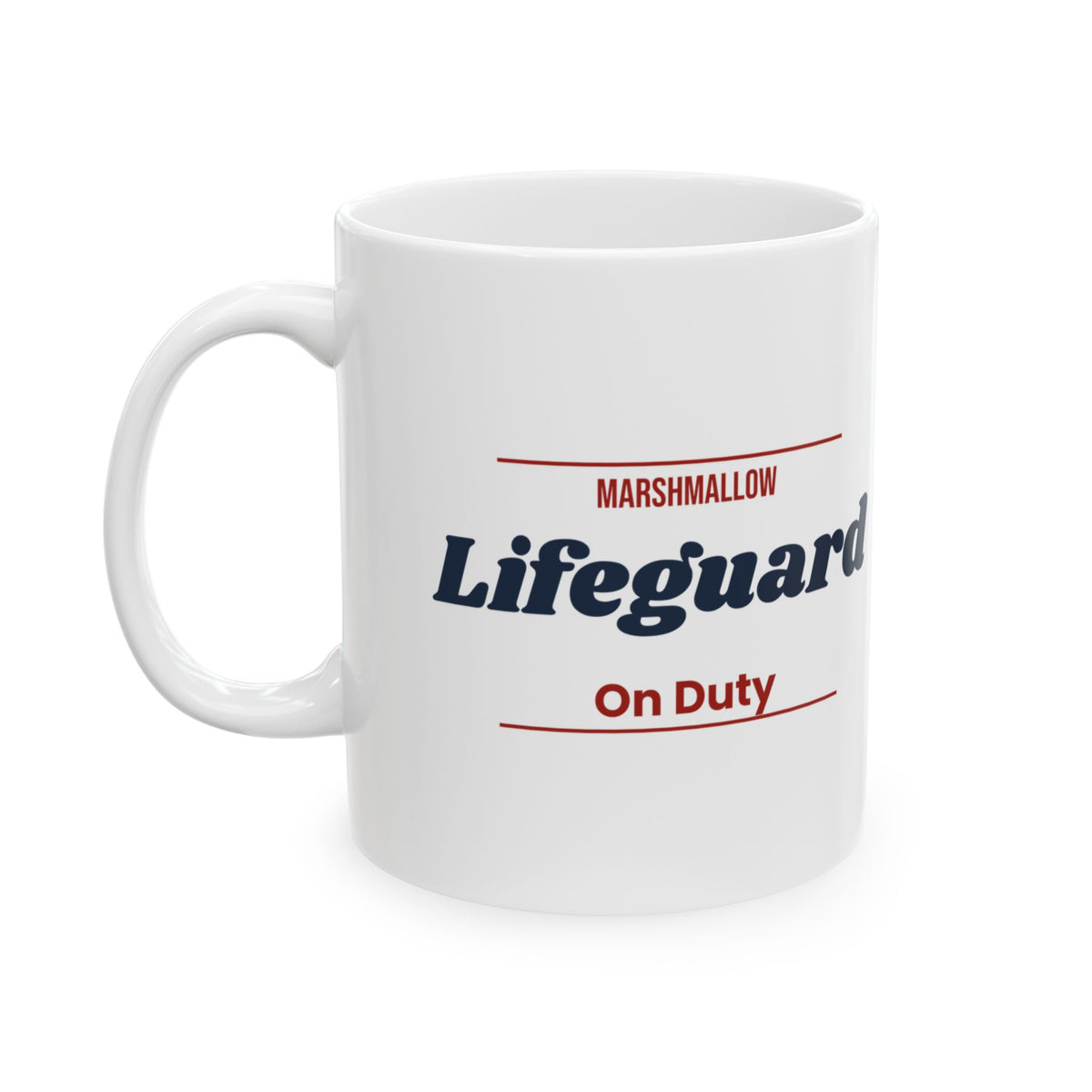 Hot Cocoa Coffee Mug Marshmallow Lifeguard On Duty Funny Cocoa Cup