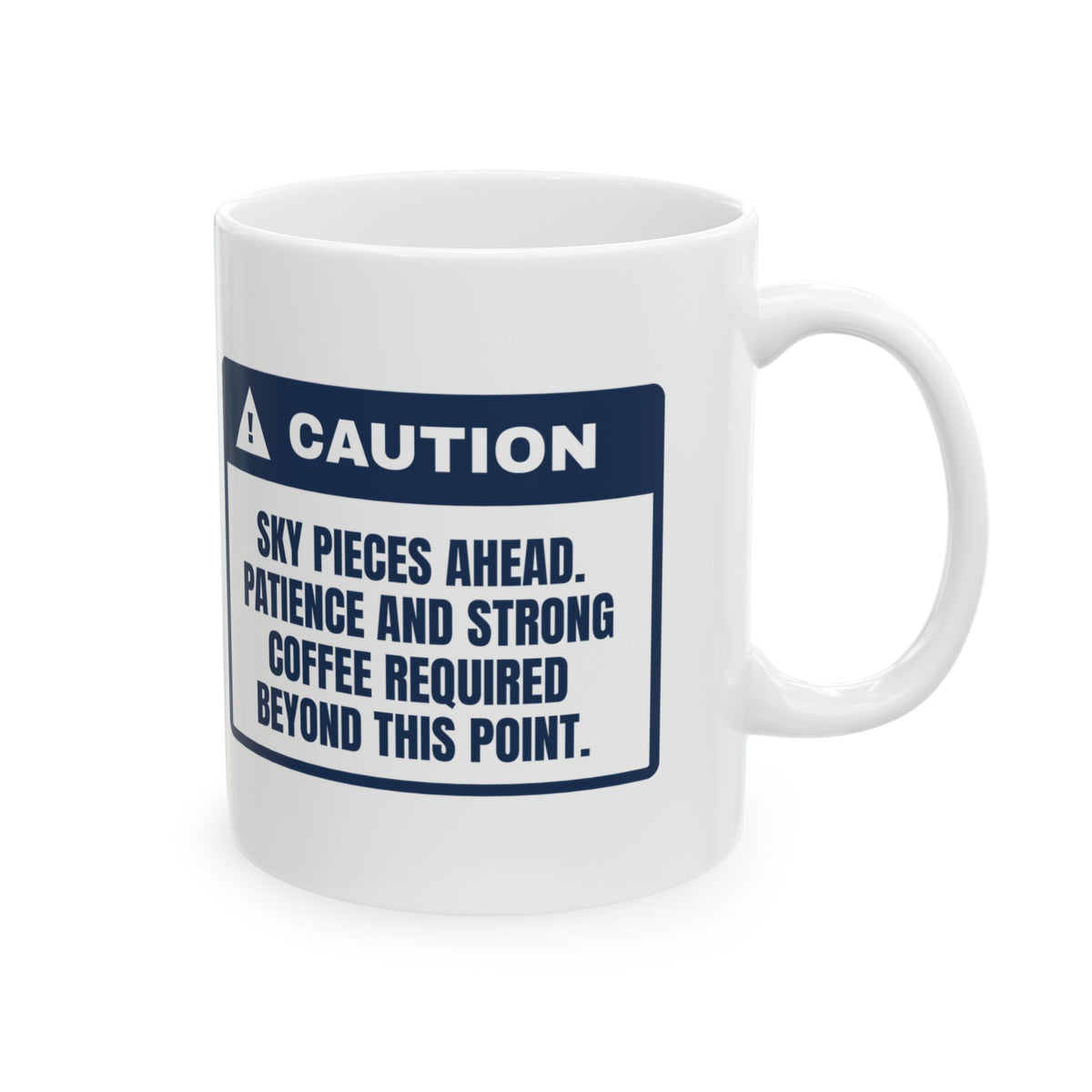Puzzle Coffee Mug Sky Pieces Ahead Proceed