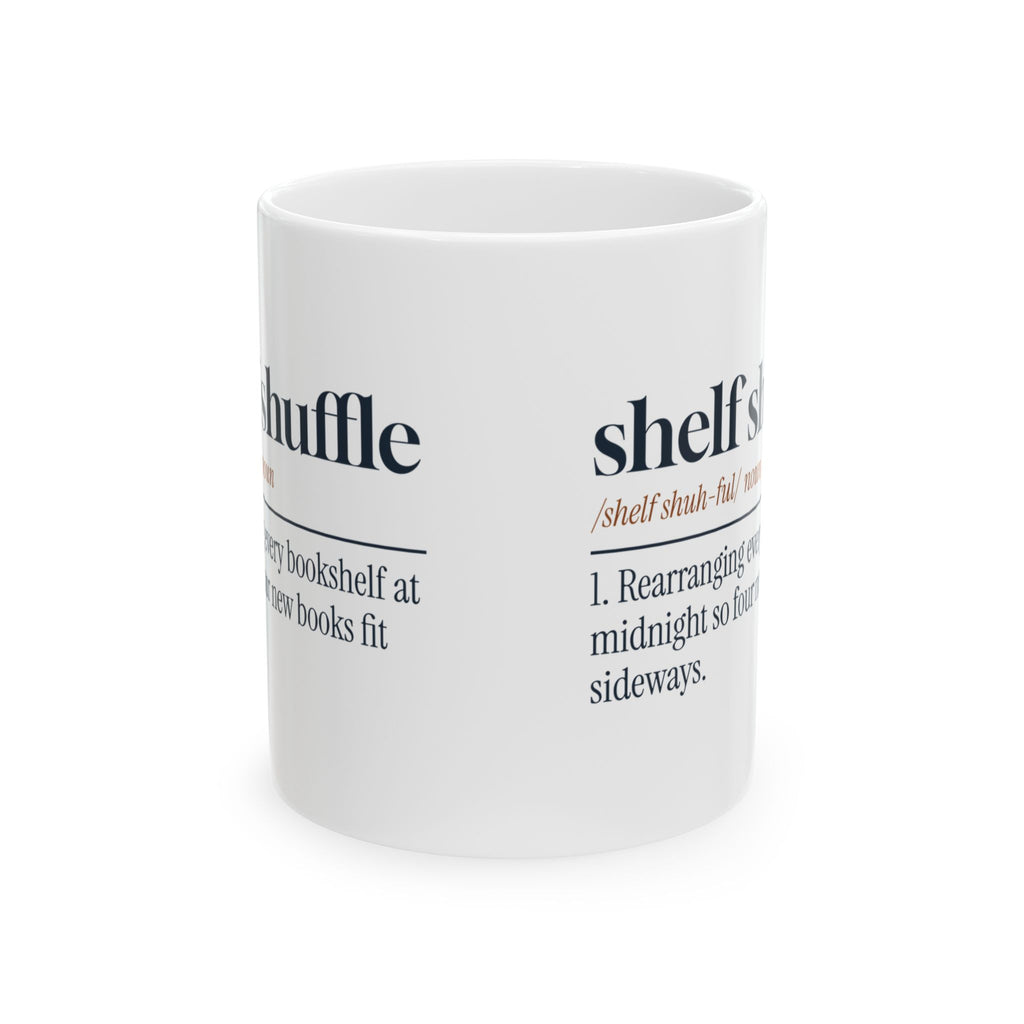 Funny Book Lover Coffee Mug Shelf Shuffle Dictionary For Readers