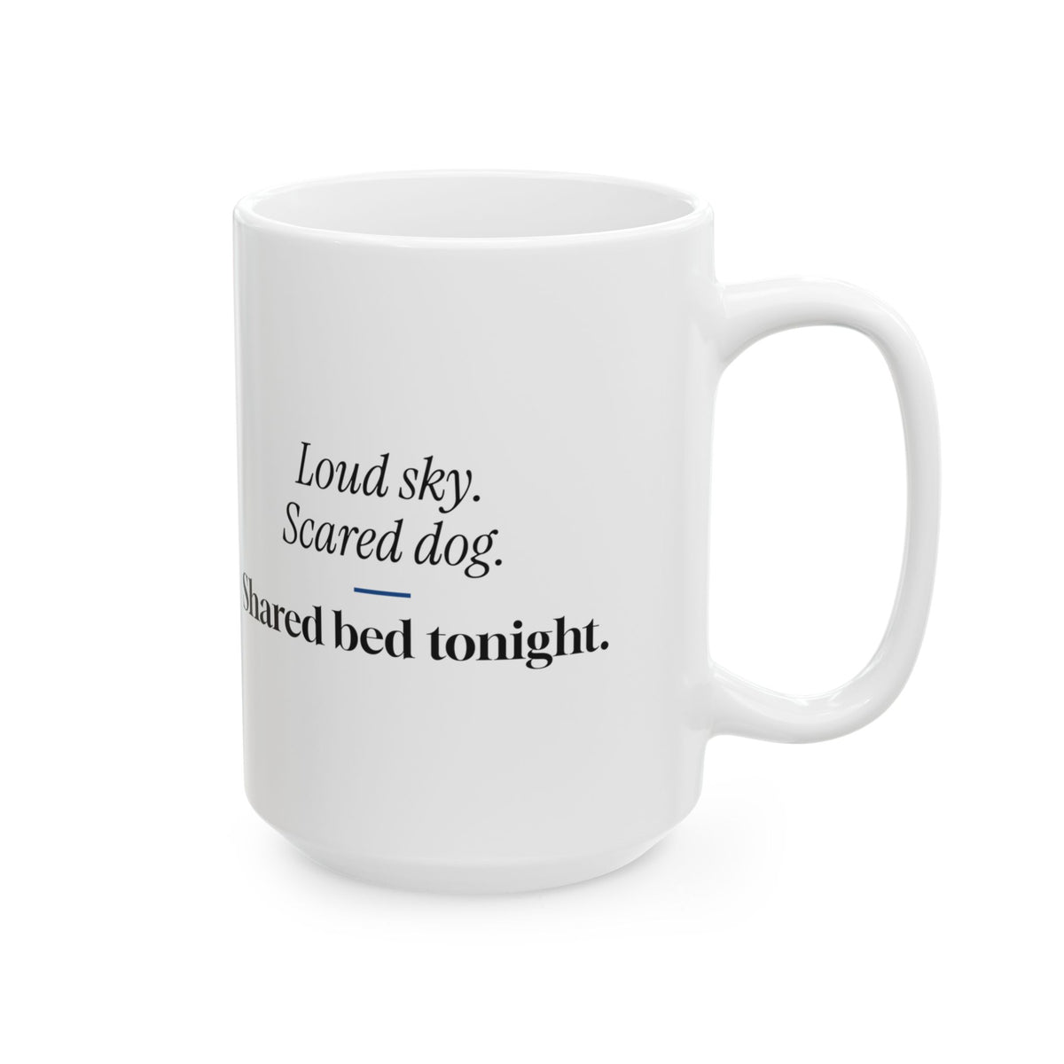Funny Fireworks Dog Coffee Mug Loud Sky Shared Bed For Dog Owners