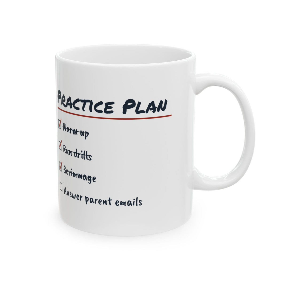 Funny Sports Coach Coffee Mug Practice Plan Answer Parent Emails
