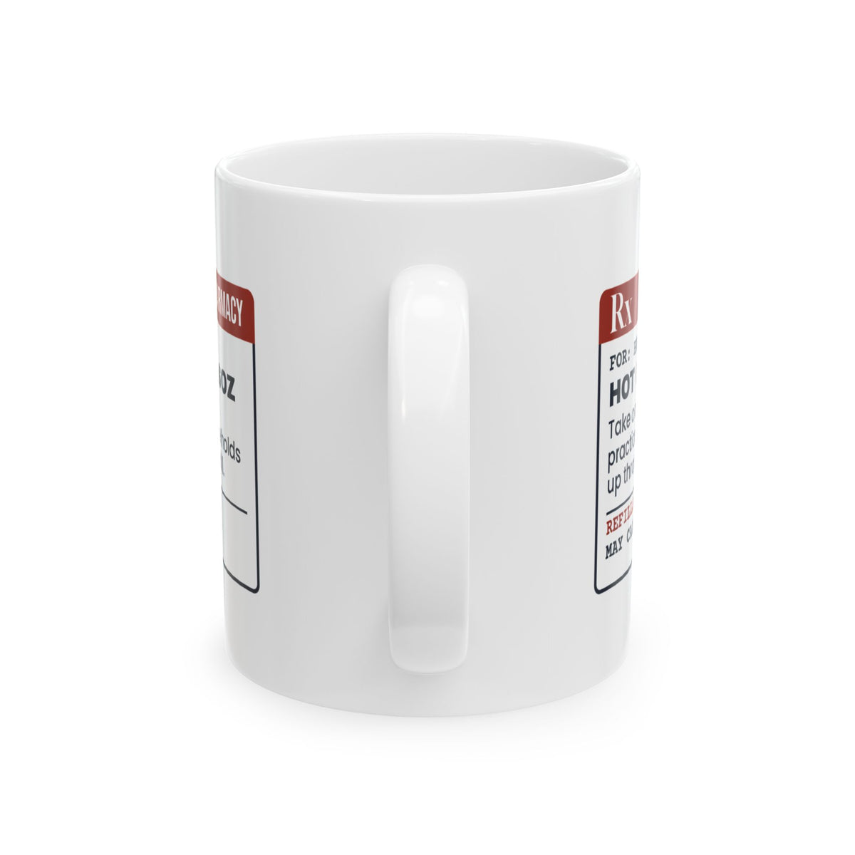 Funny Coach Mug Hot Coffee Prescription Label For A Hoarse Coach