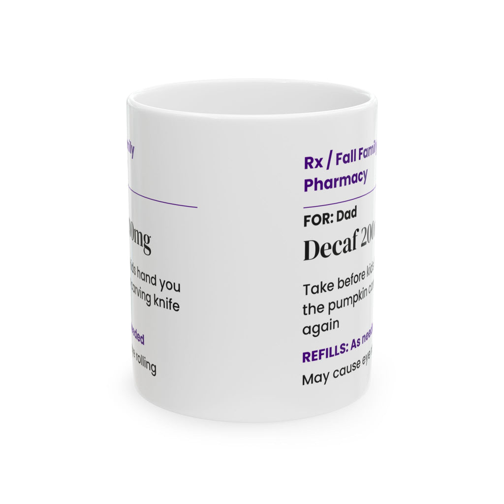 Funny Dad Mug Before Carving Knife Dad's Decaf Prescription
