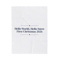 Babys First Christmas 2026 Throw Blanket Hello World Hello Snow