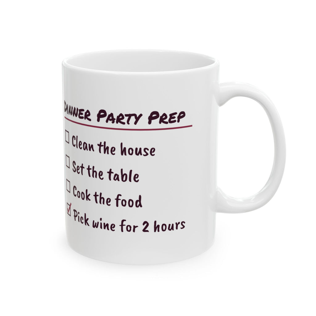 Funny Wine Lover Coffee Mug Dinner Party Prep Checklist For Hosts