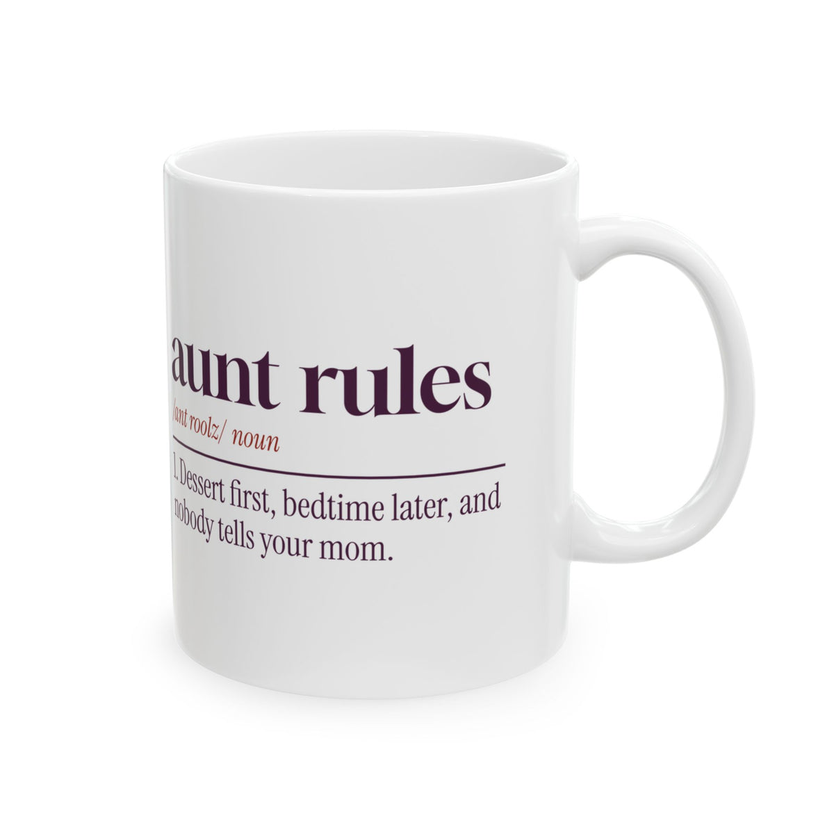 Funny Aunt Coffee Mug Aunt Rules Dictionary Definition For Aunties