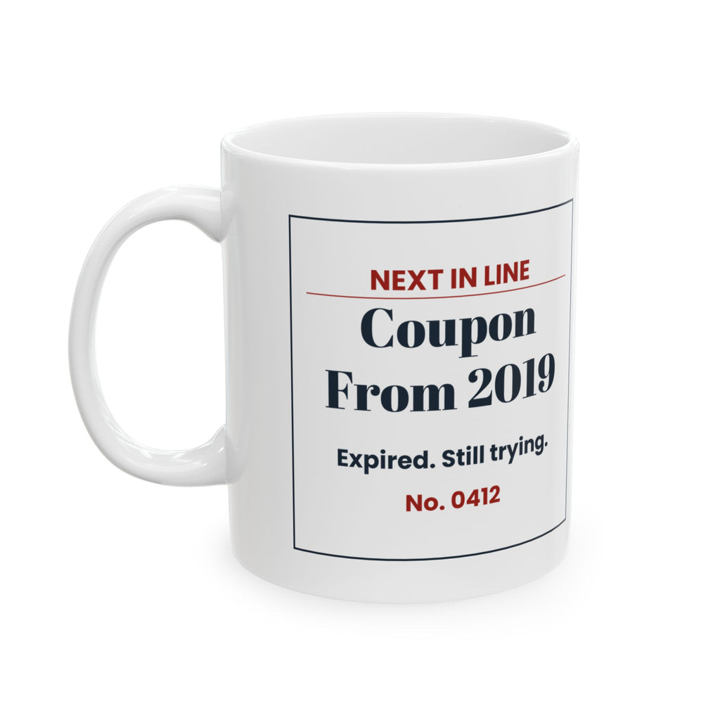 Funny Retail Worker Christmas Coffee Mug Coupon From 2019 Ticket