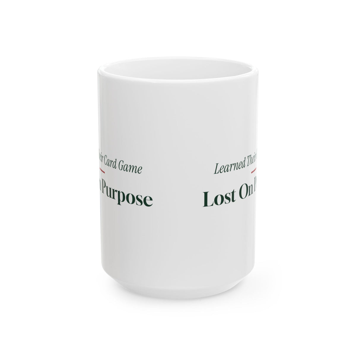 Funny In-Laws Christmas Coffee Mug Learned Their Card Game Lost On Purpose