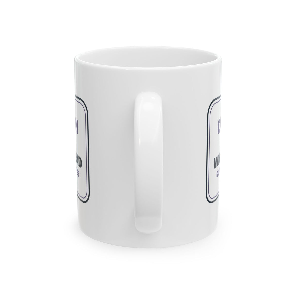 Funny Pit Bull Mug Tail Whips Ahead Guard Your Coffee Sign