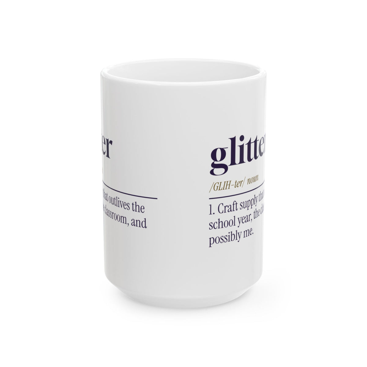 Funny Glitter Dictionary Coffee Mug For Teachers