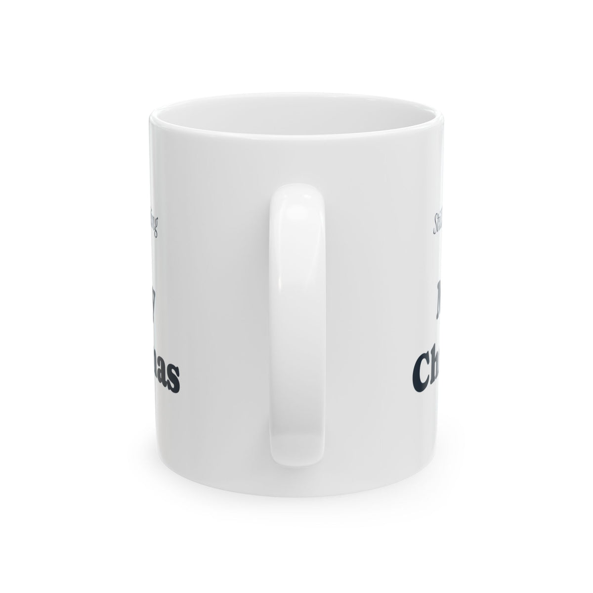 Funny Newlywed Christmas Coffee Mug Still Writing Wedding Thank Yous