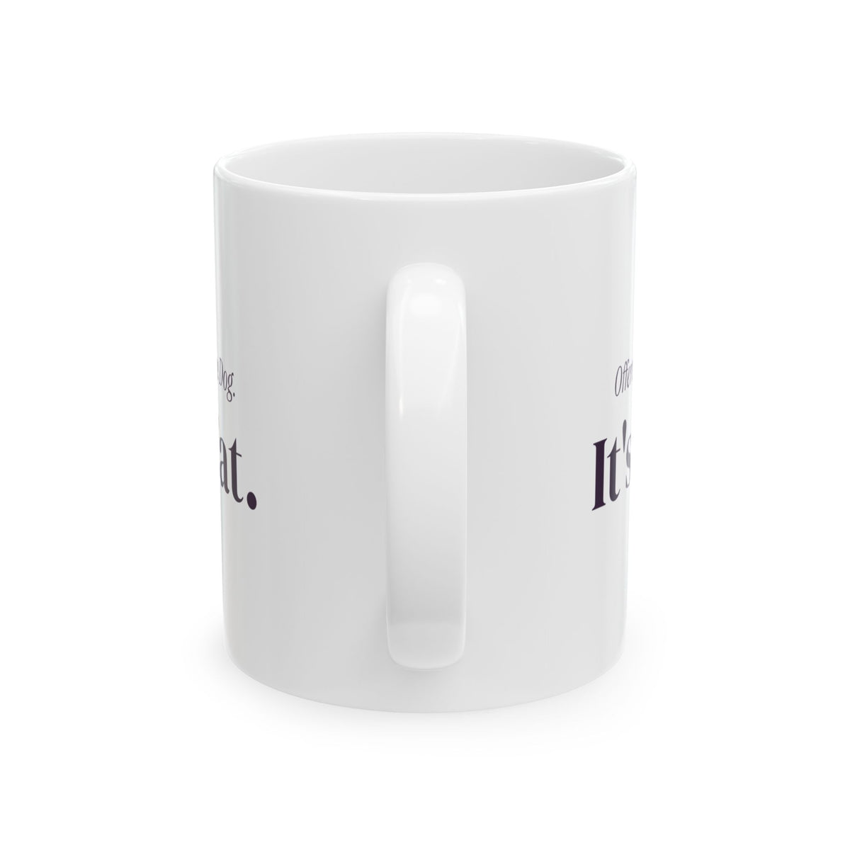 Funny Introvert Christmas Coffee Mug Offered To Walk The Dog It's A Cat