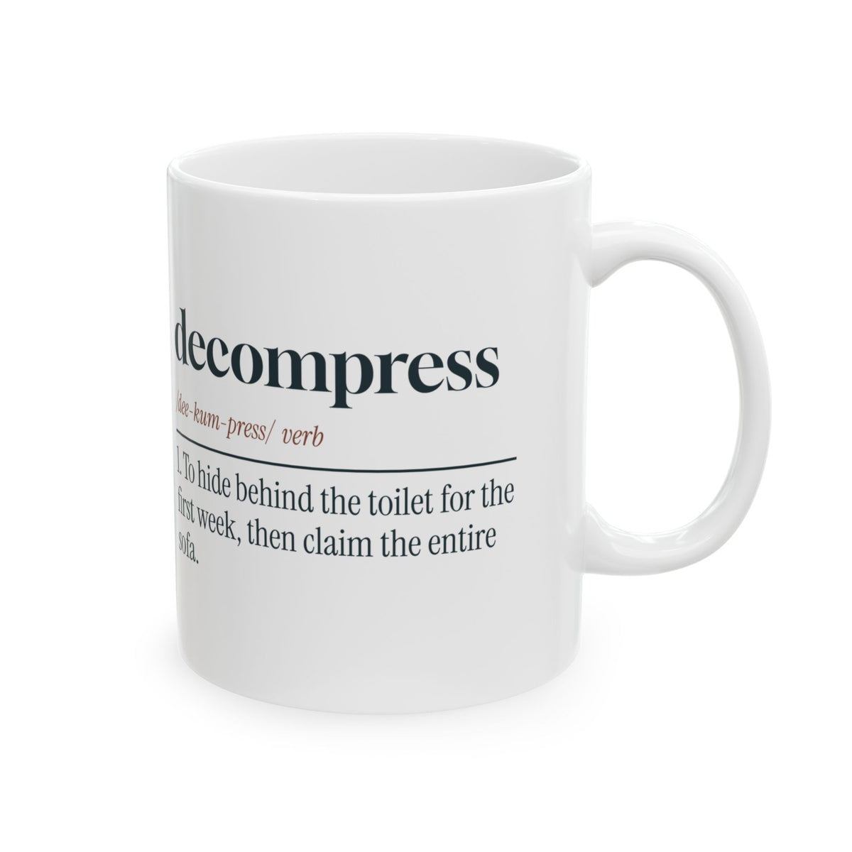 Funny Rescue Pet Coffee Mug Decompress Dictionary For Pet Adopters