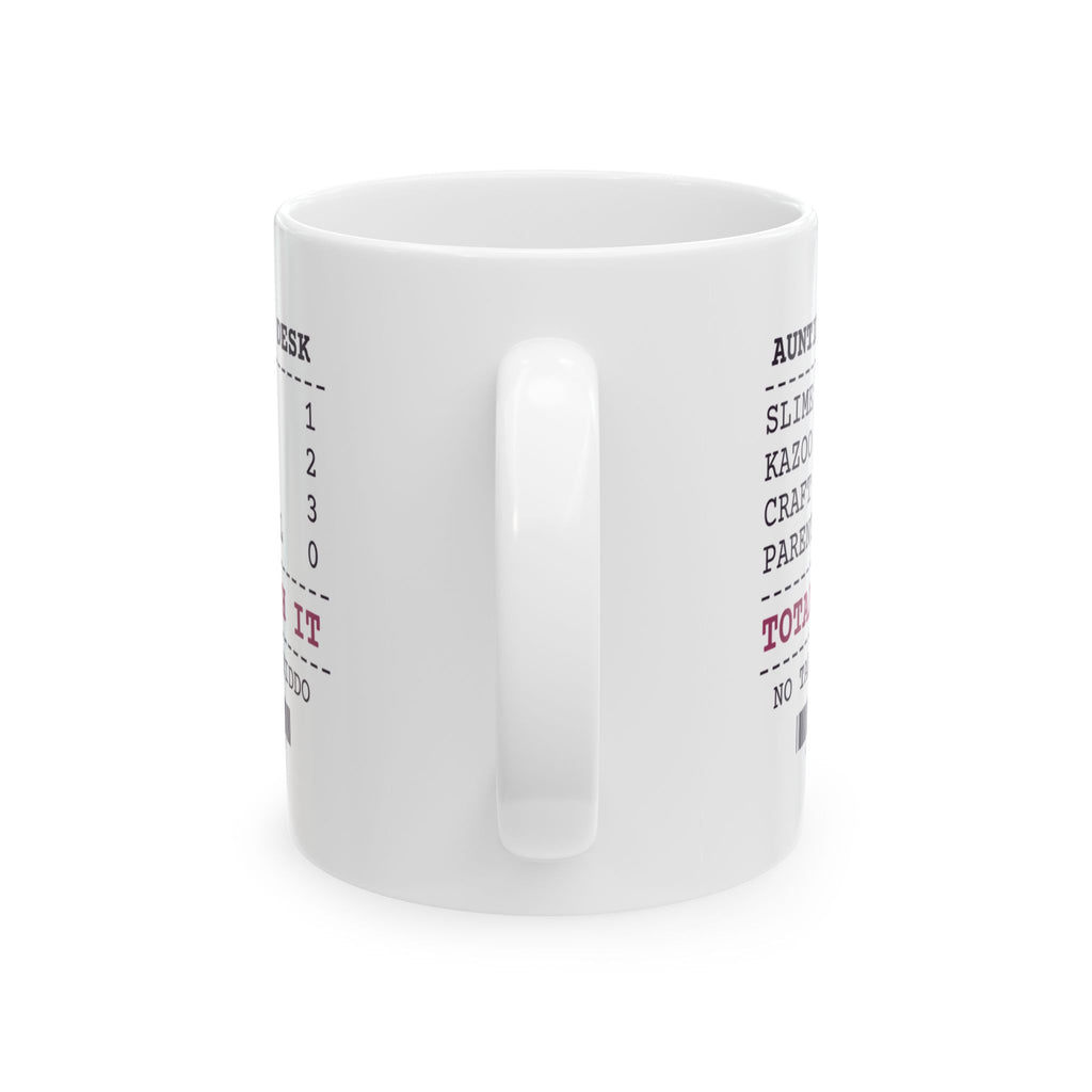 Funny Aunt Coffee Mug Kazoo Receipt Parent Approval Zero For Aunts