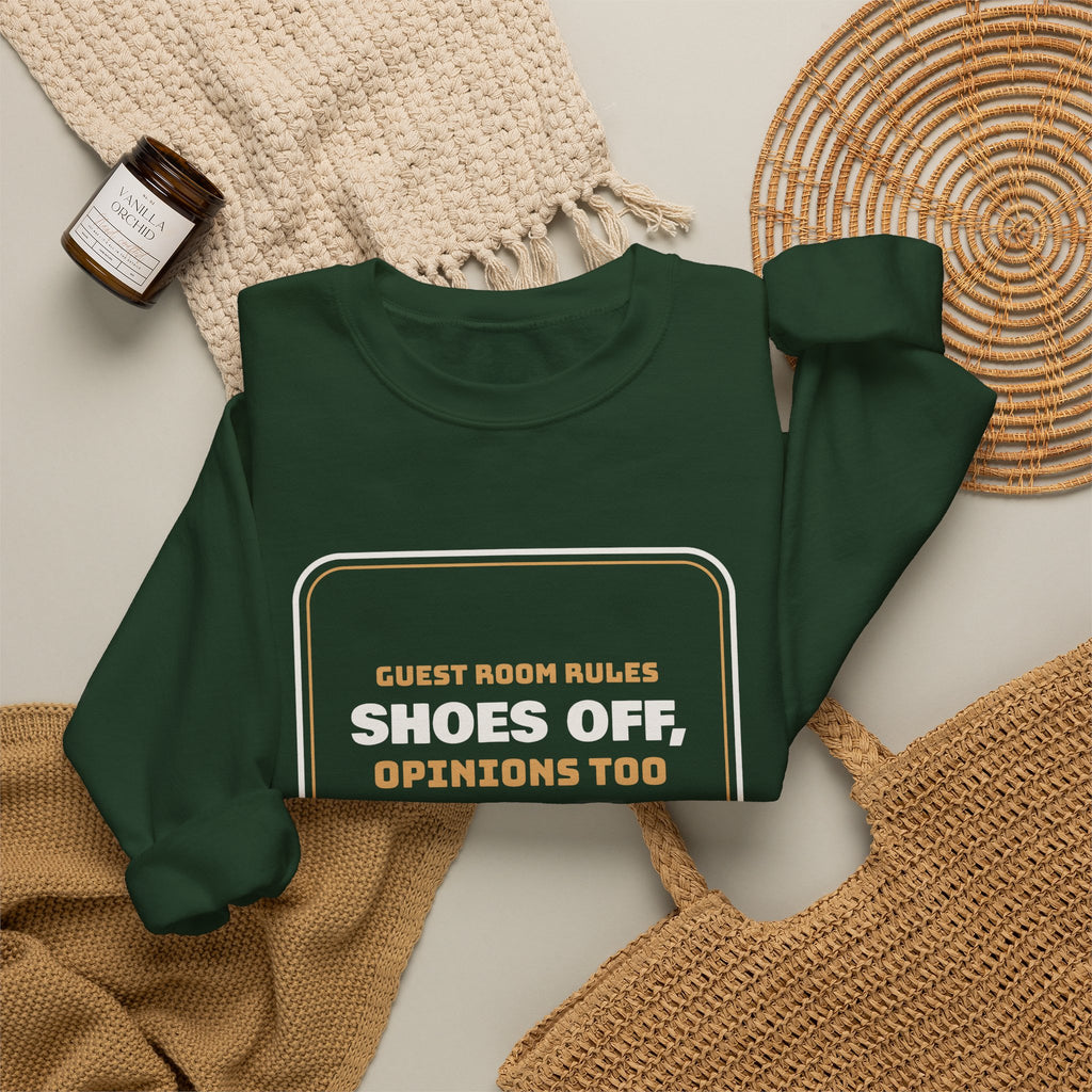 Funny Christmas In-Laws Sweatshirt Shoes Off Opinions Too