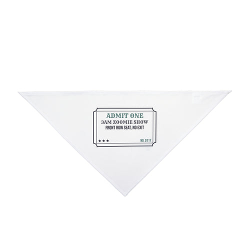 3AM Zoomie Show Ticket Dog Bandana Funny Cat Mom For Cat Moms