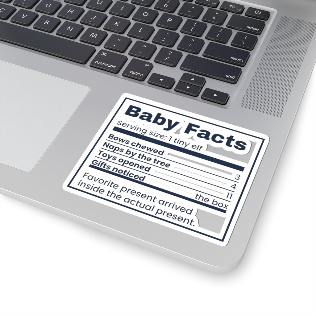 Funny Christmas Sticker Baby Facts Gifts Noticed The Box