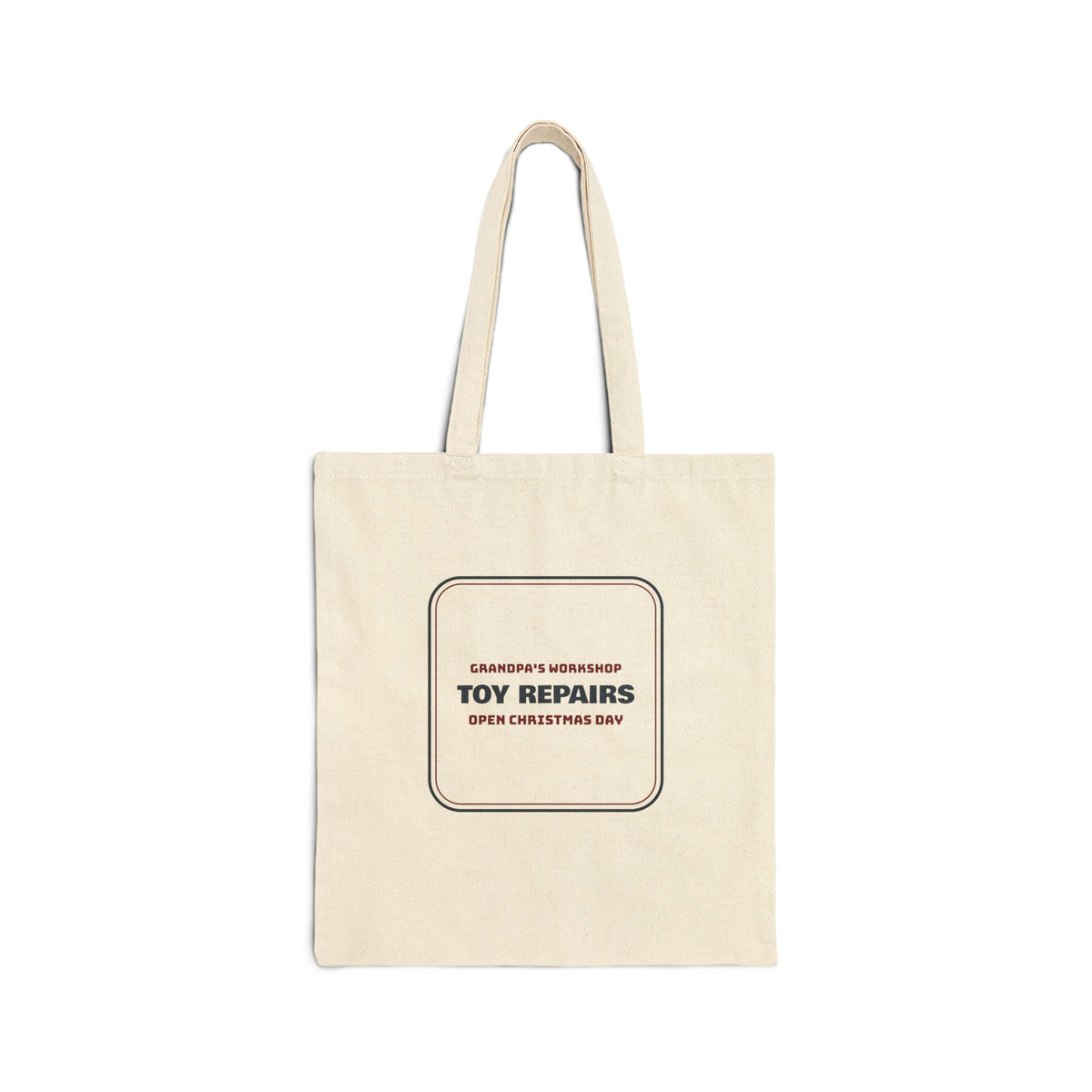 Funny Grandpa Christmas Tote Bag Grandpa's Workshop Toy Repairs Daily