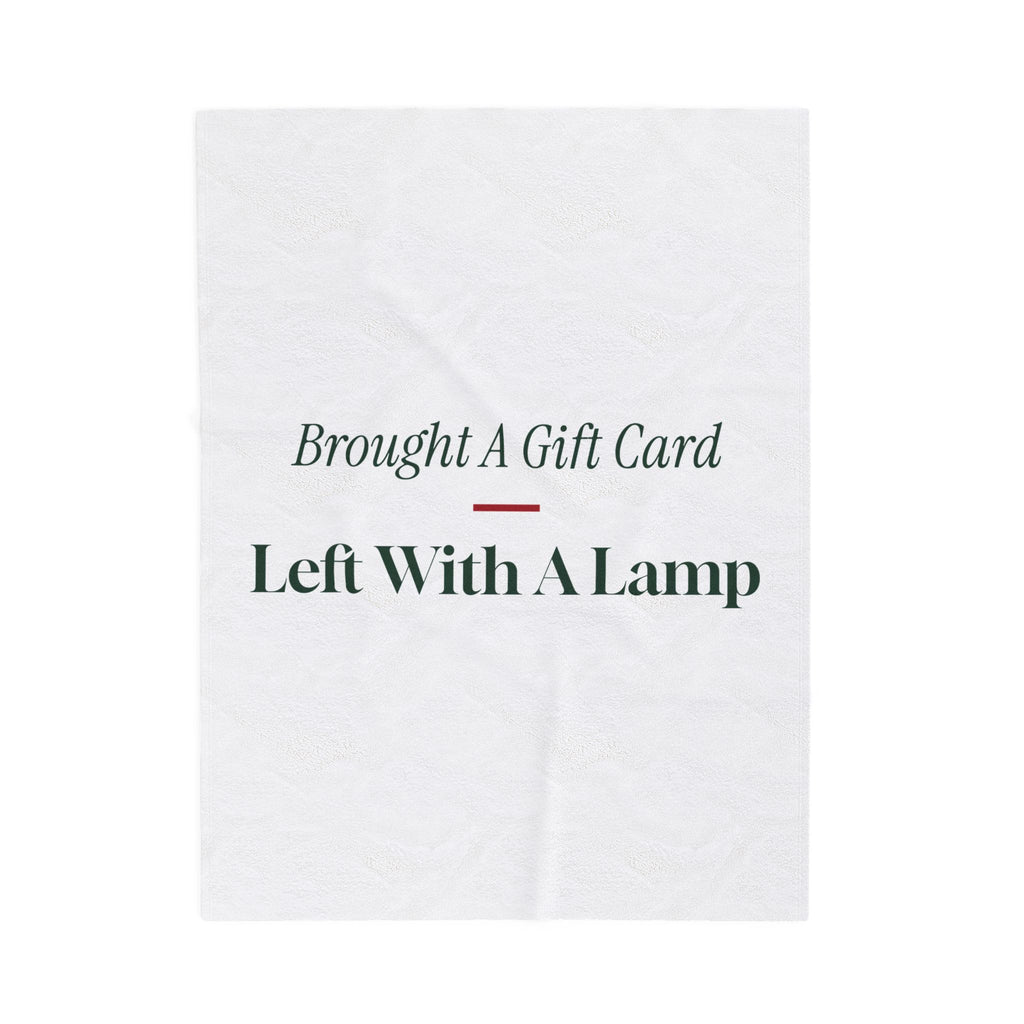 Funny White Elephant Throw Blanket Brought A Gift Card Left With A Lamp