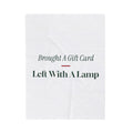 Funny White Elephant Throw Blanket Brought A Gift Card Left With A Lamp