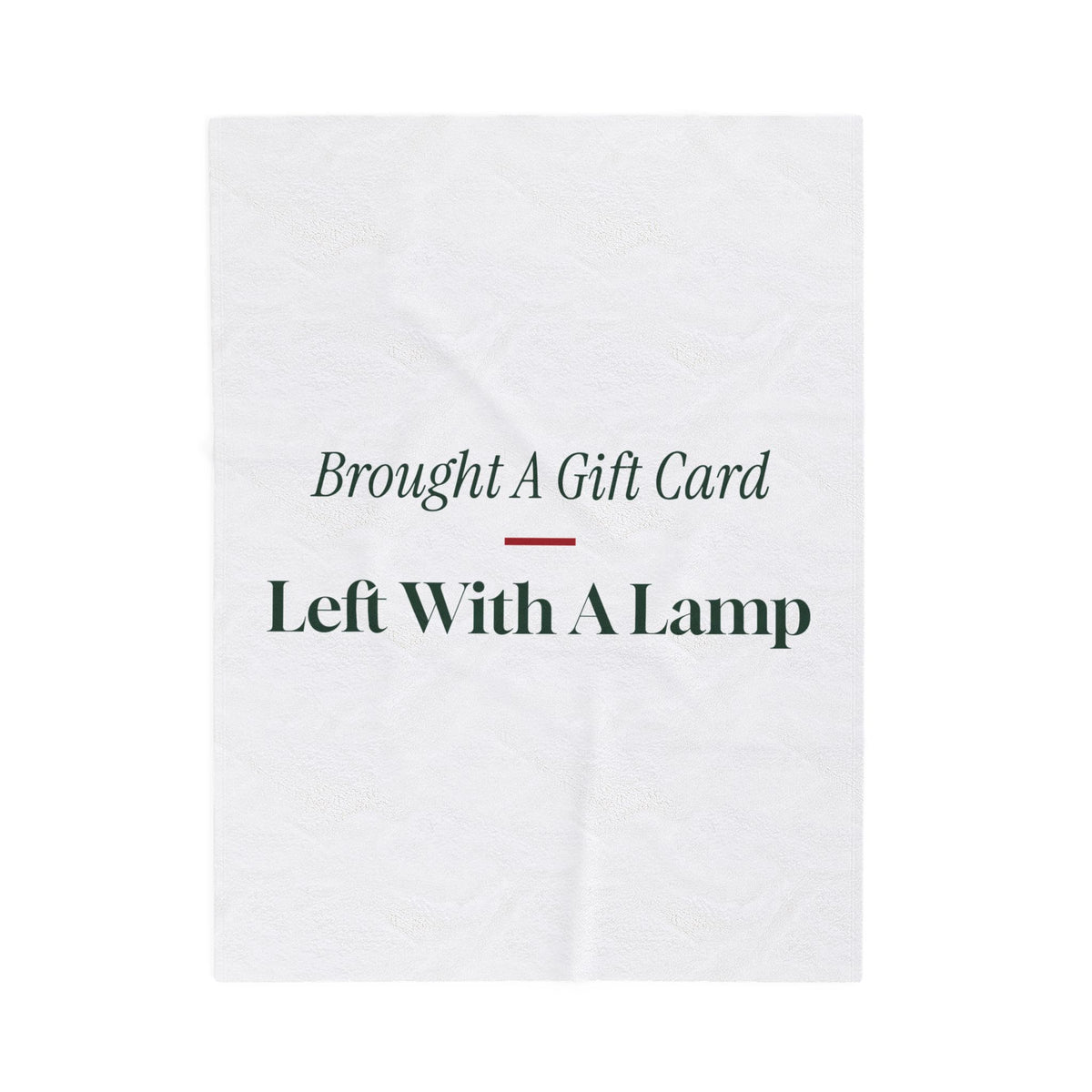 Funny White Elephant Throw Blanket Brought A Gift Card Left With A Lamp