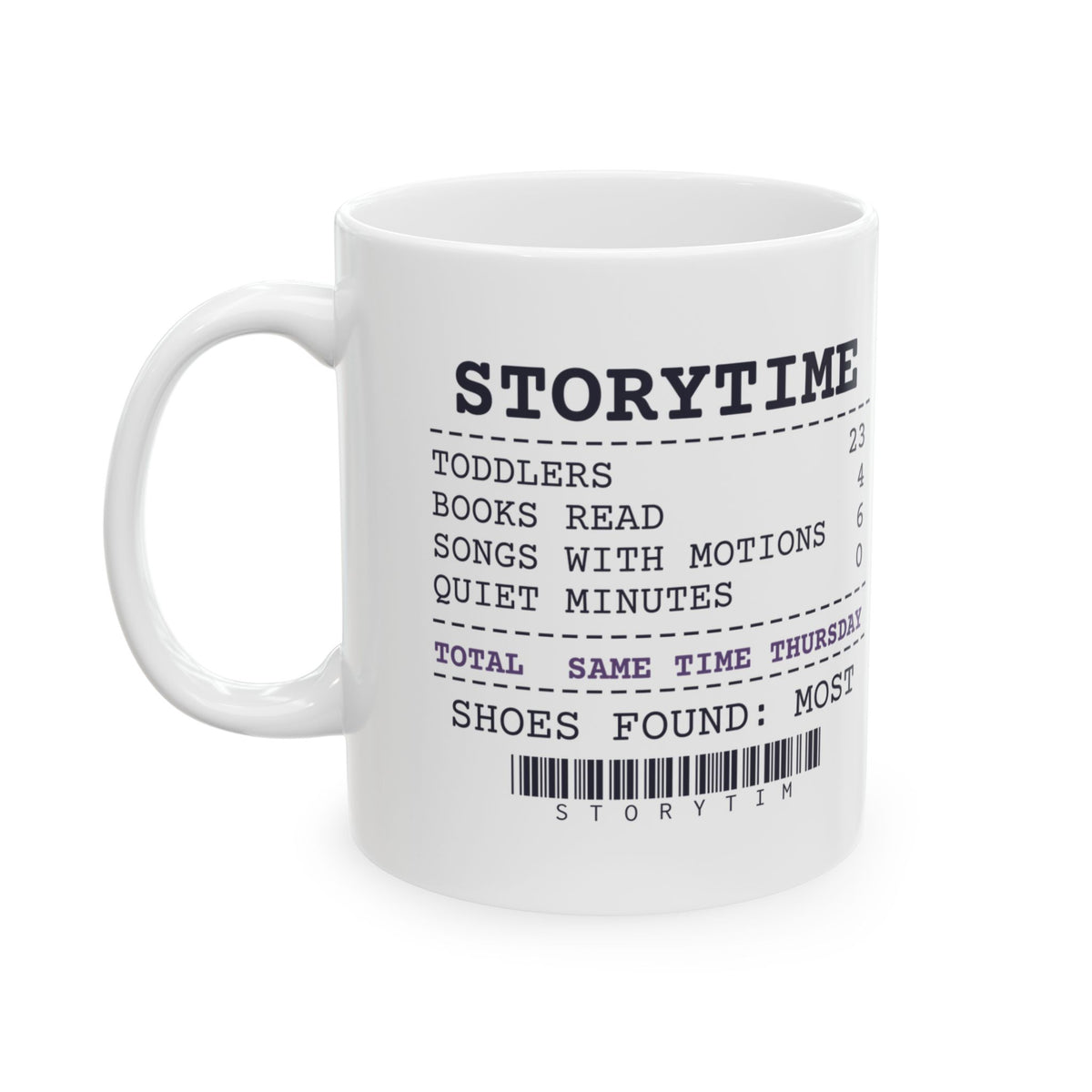 Funny Librarian Coffee Mug Toddlers 23 Quiet Minutes 0 Storytime Receipt