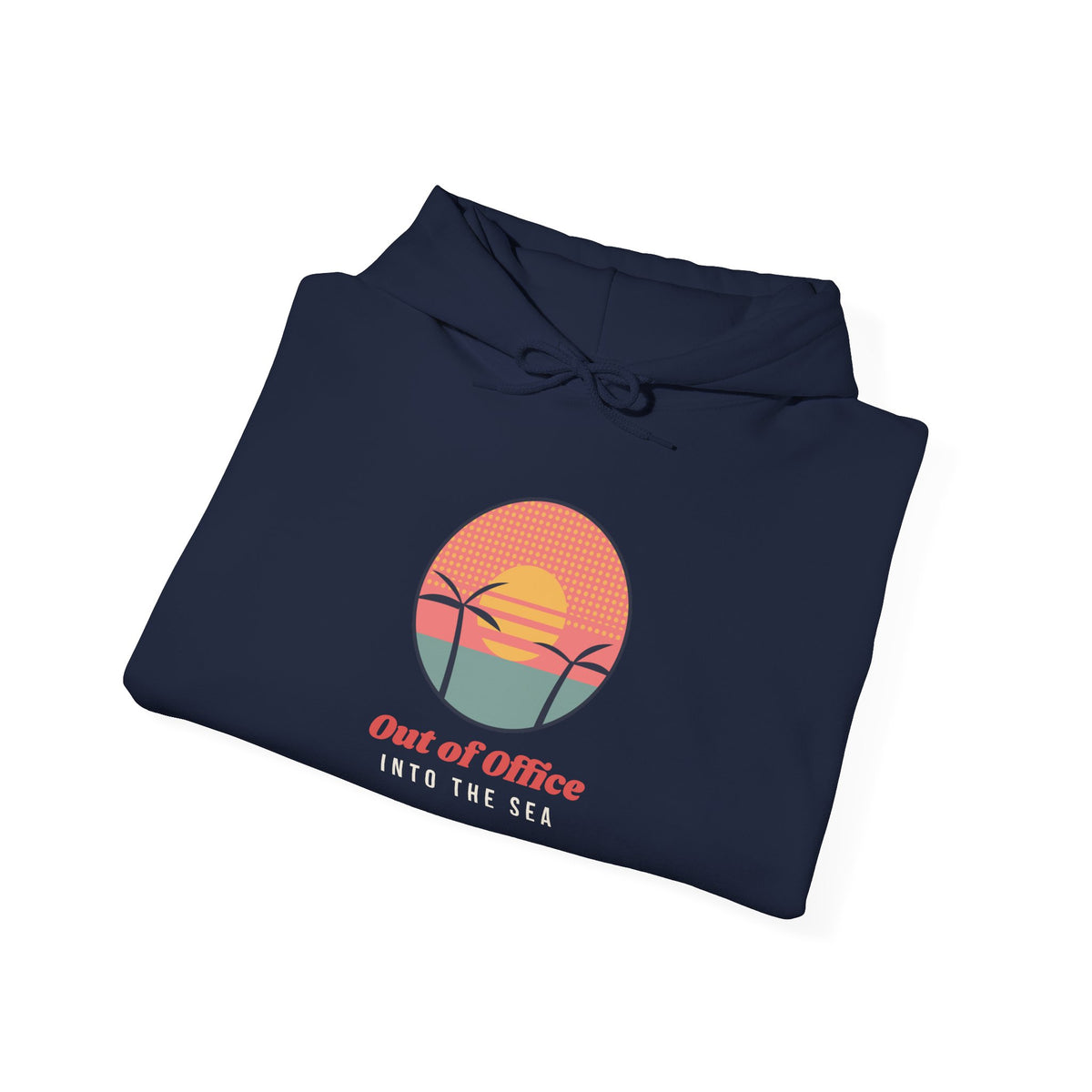 Retro Beach Hoodie Out Of Office Into The Sea