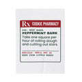 Funny Christmas Baker Throw Blanket Peppermint Bark Prescription Label