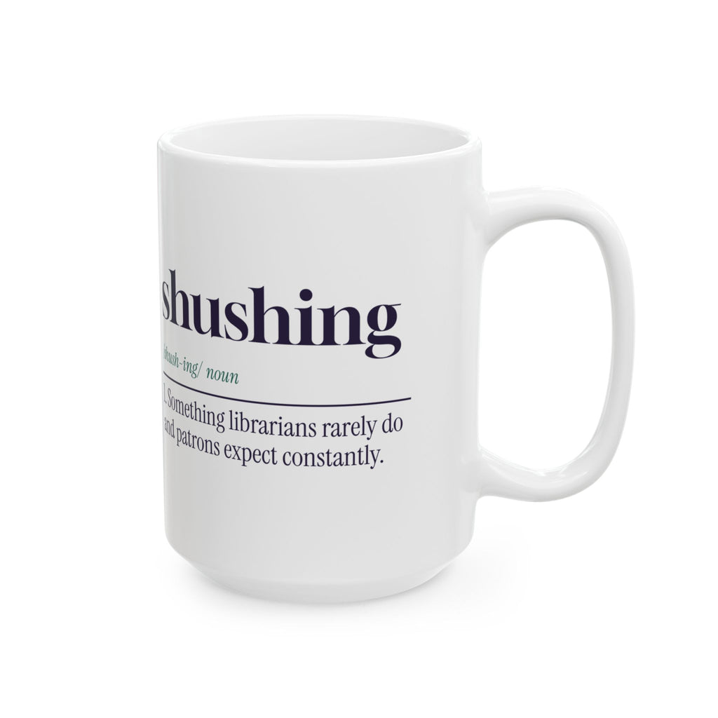 Funny Librarian Coffee Mug Shushing Dictionary Definition