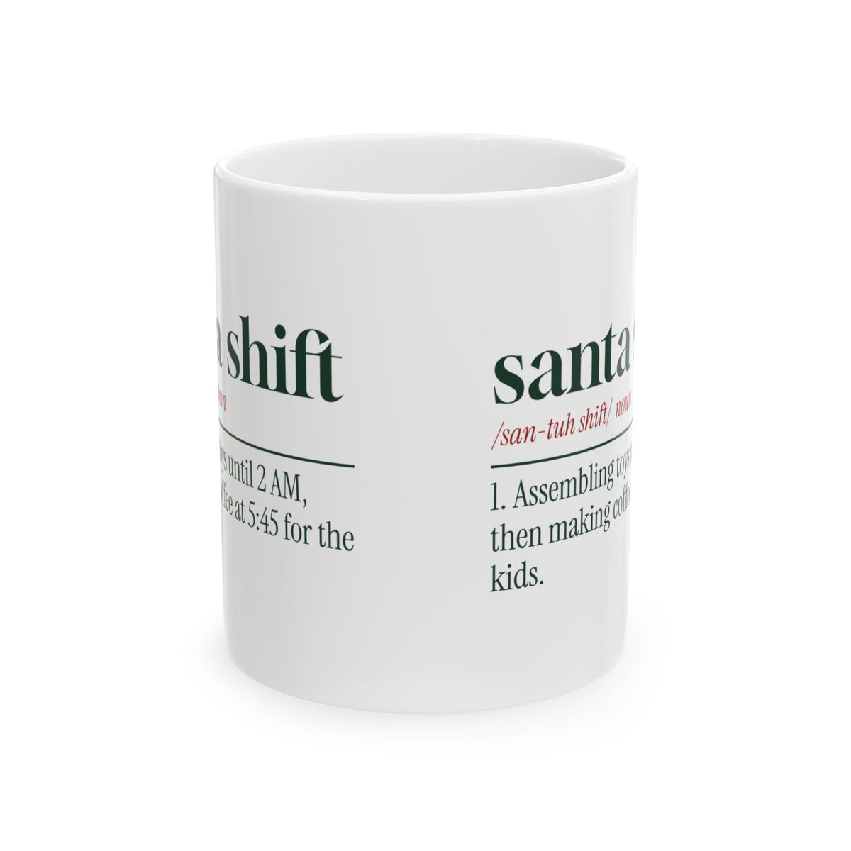 Funny Christmas Coffee Mug Santa Shift Dictionary For Parents