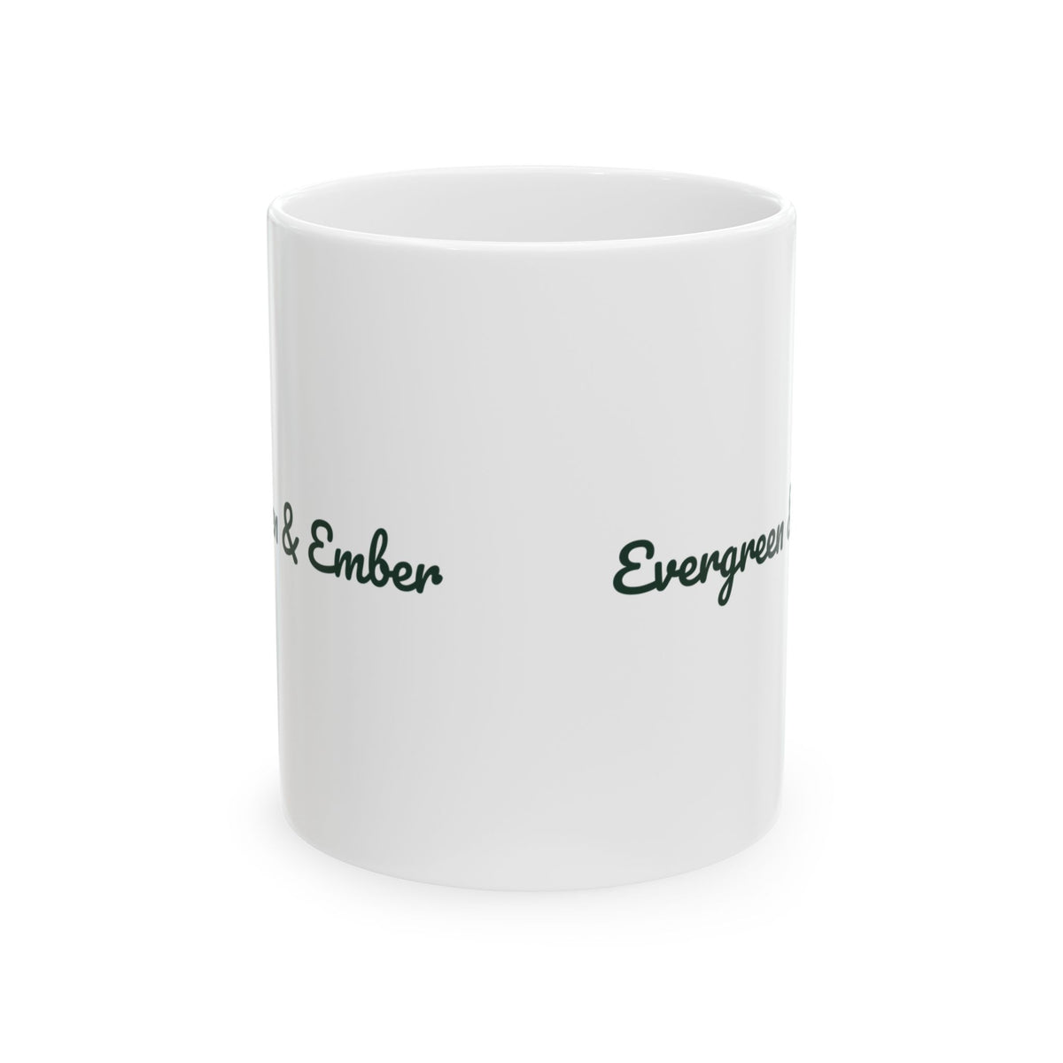 Christmas Coffee Mug Evergreen And Ember Cozy Script Winter Cup