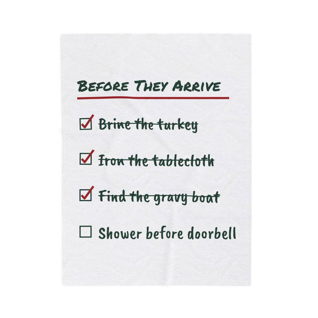 Funny Christmas Throw Blanket Before They Arrive Checklist For Hosts