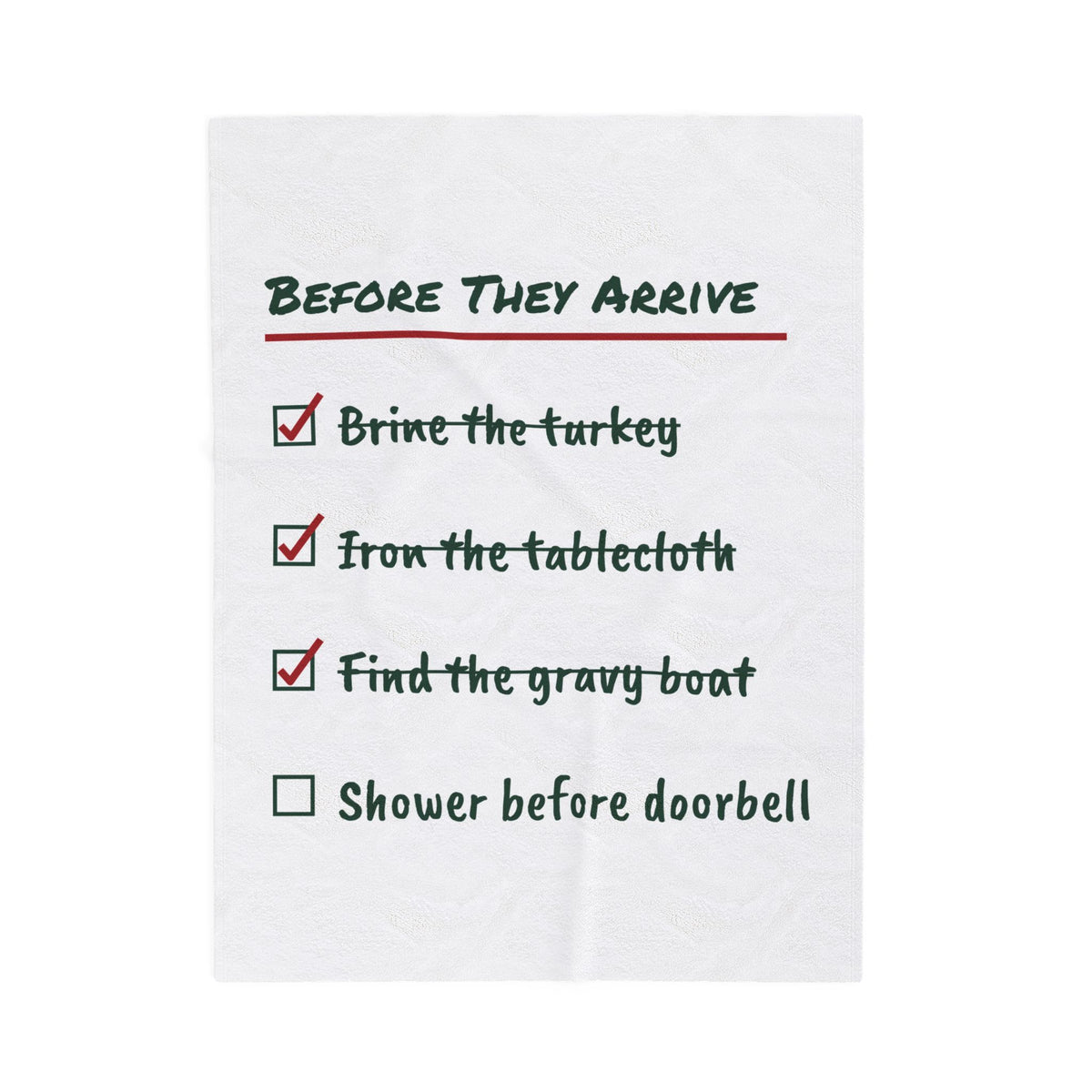 Funny Christmas Throw Blanket Before They Arrive Checklist For Hosts