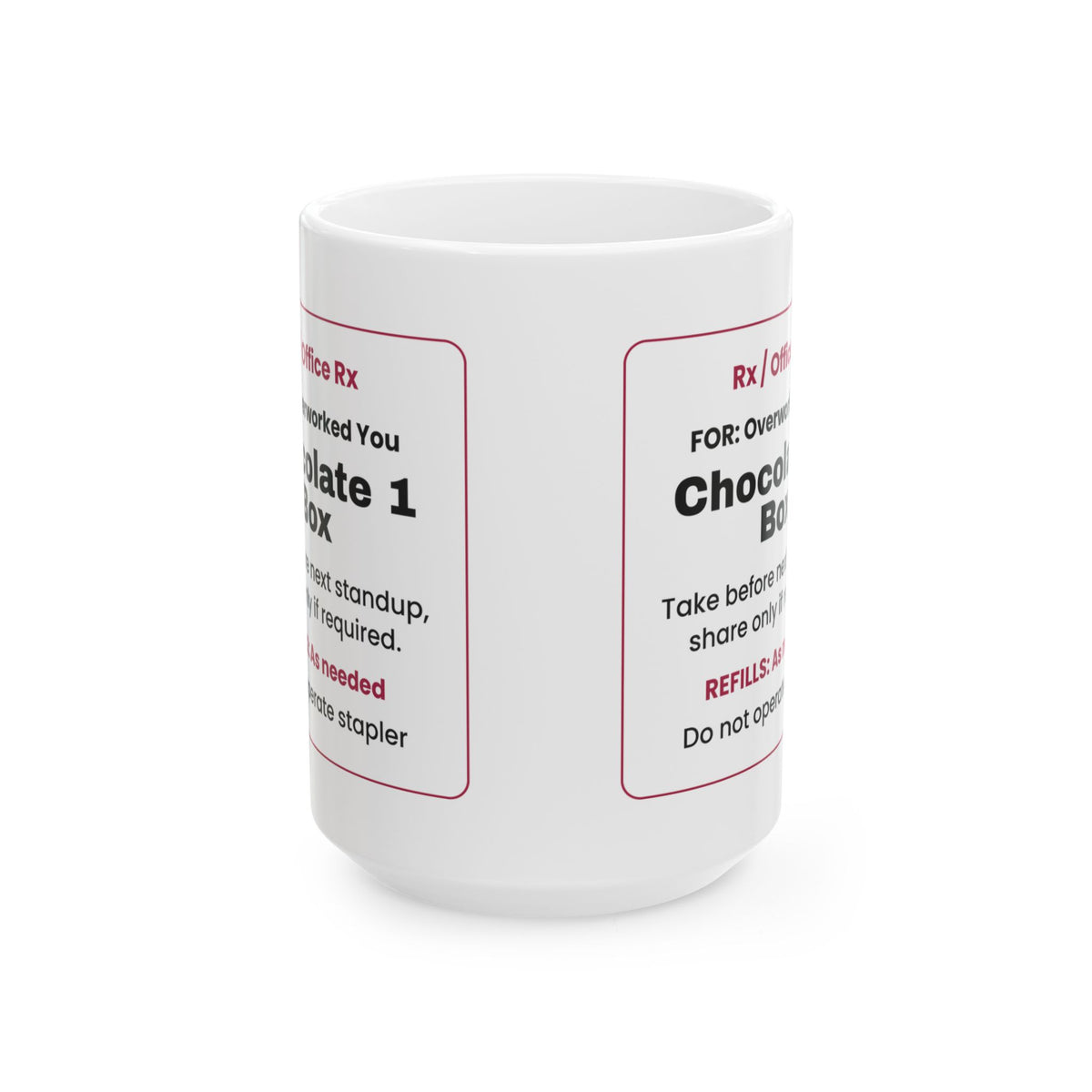 Funny Office Rx Chocolate Coffee Mug Valentine For Coworkers