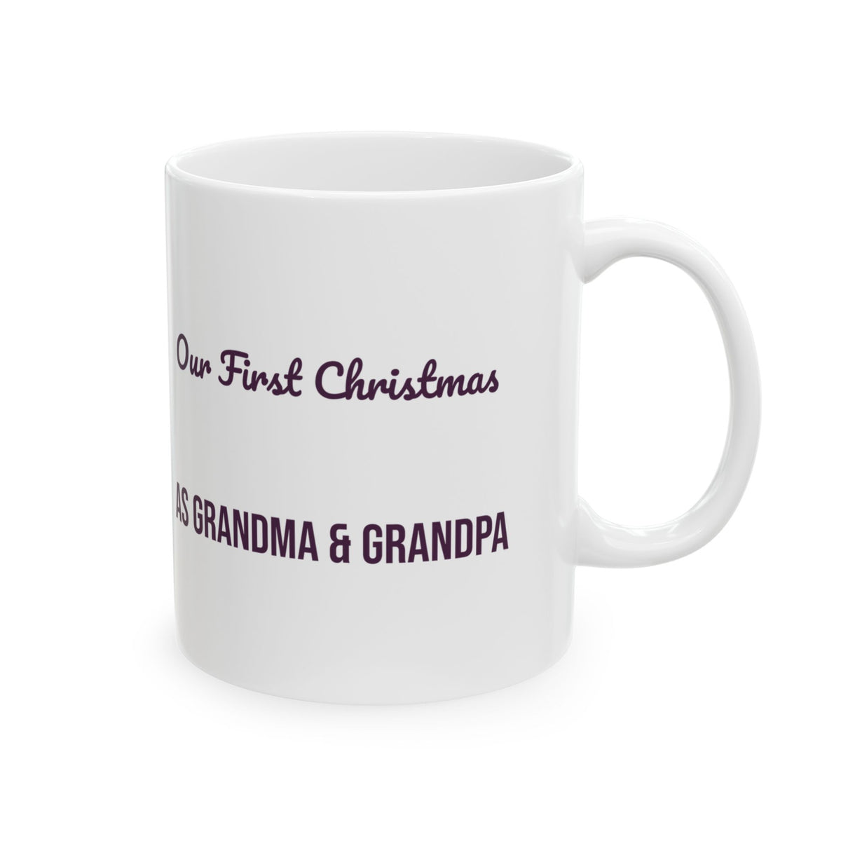 Our First Christmas As Grandma And Grandpa Coffee Mug 2026