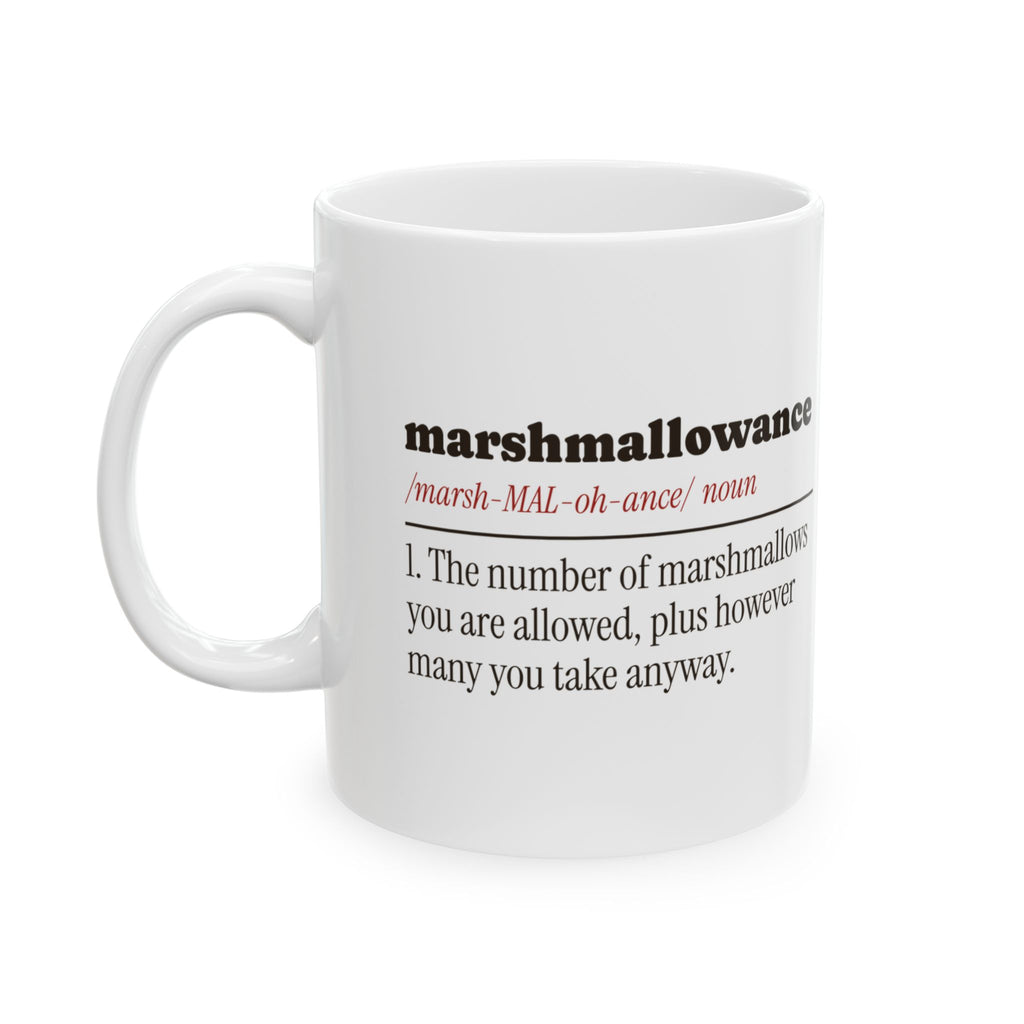 Funny Hot Cocoa Coffee Mug Marshmallowance Definition For Cocoa Fans
