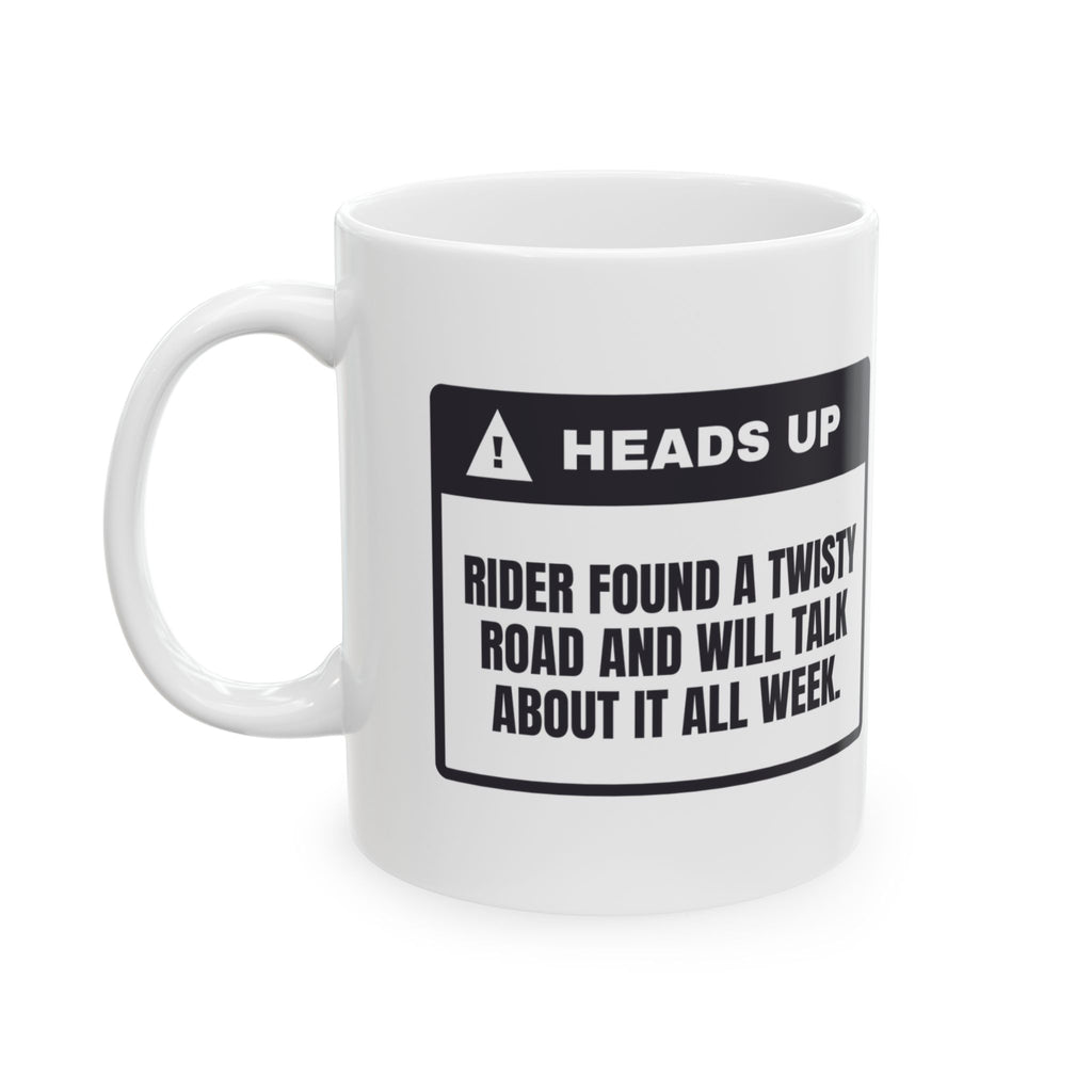 Funny Motorcycle Mug Found A Twisty Road Will Talk About It