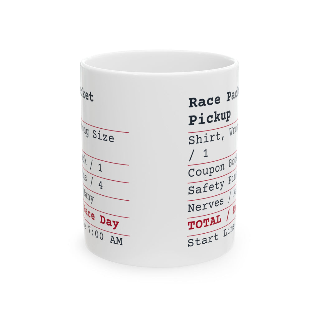 Funny Runner Coffee Mug Race Packet Pickup Receipt For Runners