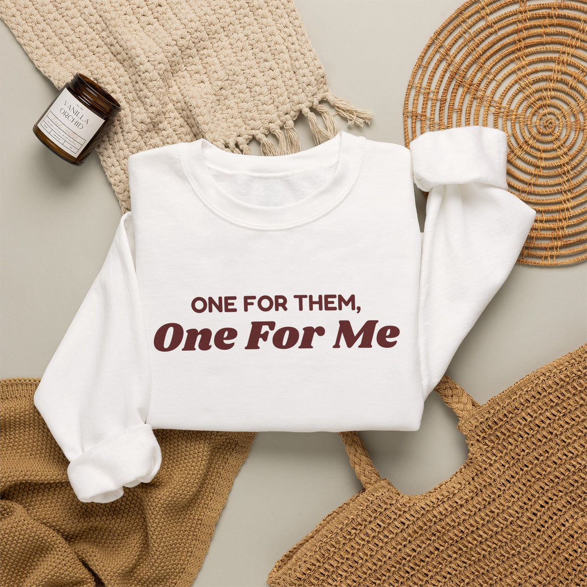 Funny Christmas Shopping Sweatshirt One For Them One For Me