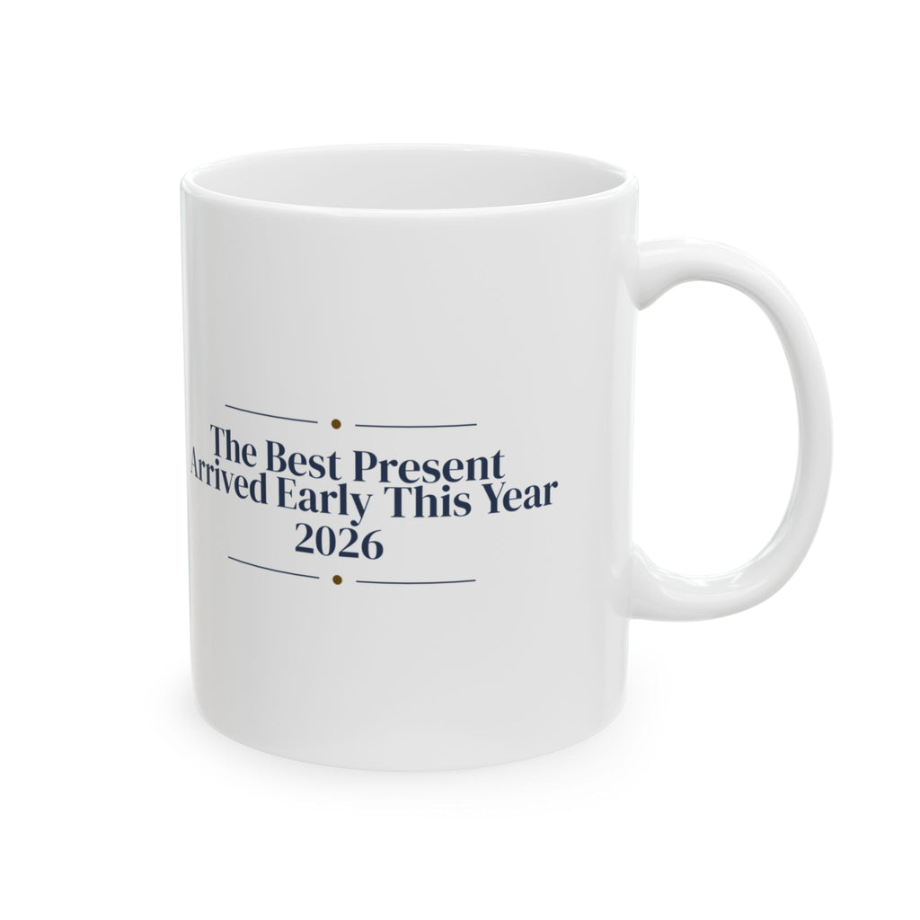 Baby's First Christmas Coffee Mug Our Present Arrived Early 2026 Keepsake