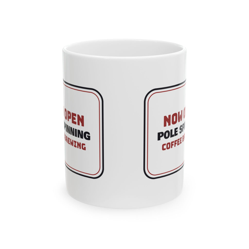 Funny Barber Mug Pole Spinning Coffee Brewing Barber Sign For Barbers