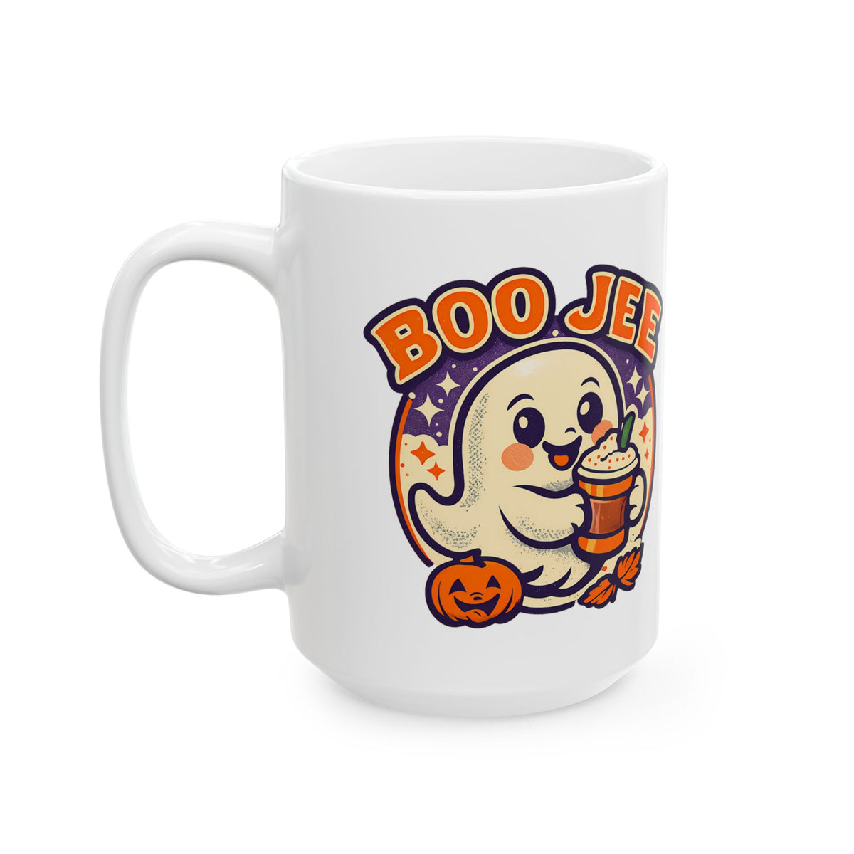 Boo Jee Funny Ghost Pumpkin Spice Coffee Mug