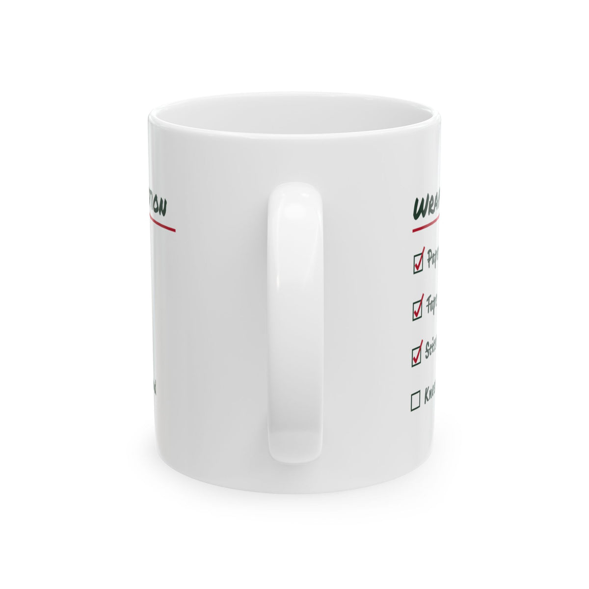 Funny Gift Wrapping Christmas Coffee Mug Wrapping Station Checklist